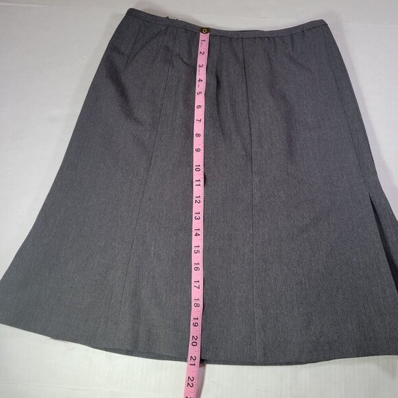 Nanette Lepore Professional Gray A-Line Skirt With Pleated Accent Size 4 - Picture 5 of 6